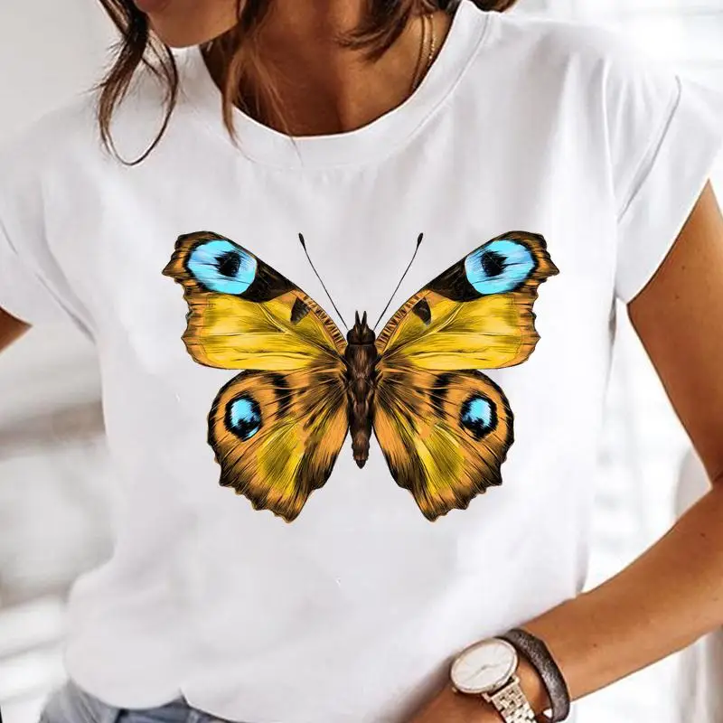 

Женская футболка с коротким рукавом и принтом, в стиле 90-х