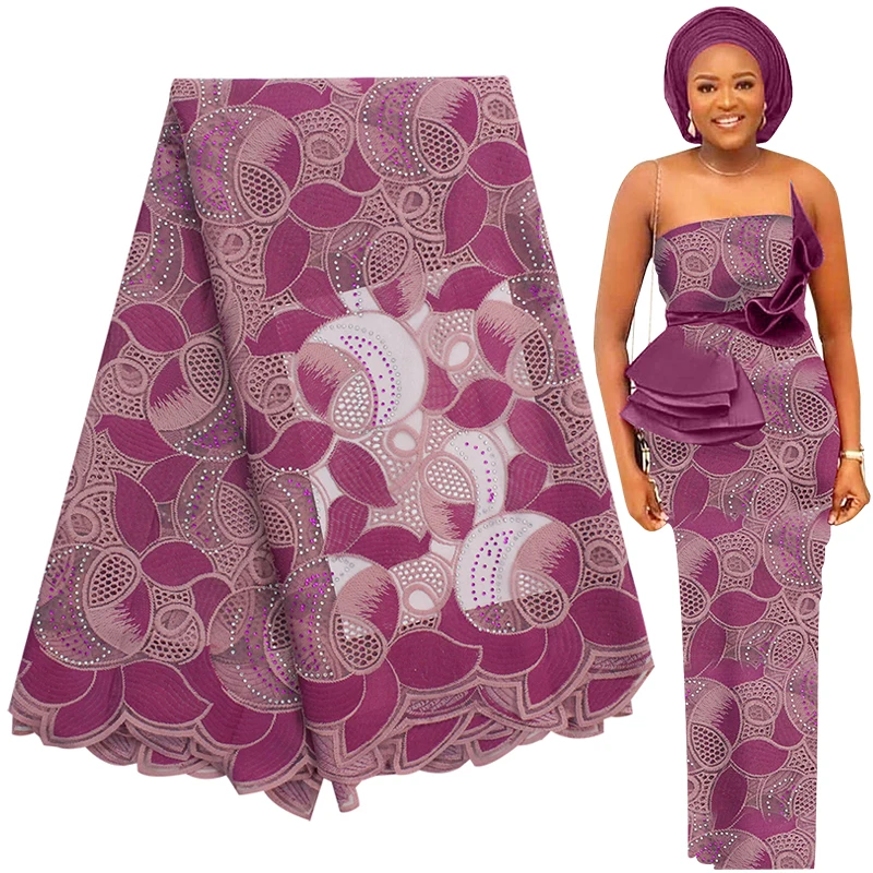 

Bestway Latest Nigerian Lace Fabric 2020 High Quality Net Designer Stone Women Party Eyelet Embroidery Tulle African Lace Fabric