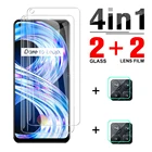 Закаленное стекло 4 в 1 с полным покрытием для OPPO Realme 8 4G, Защитное стекло для объектива камеры для GT Neo Pro, Narzo 30 A, V13, C21, C11, 2021 дюймов