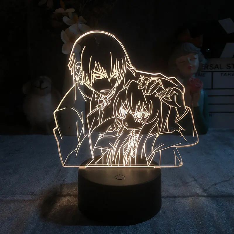 

Delineascope Best Manga Japanese Anime Customed Child 3D Lamp Toradora TIGER X DRAGON 3D Led Night Light Alarm Clock Base Light