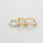 Модное простое глянцевое кольцо унисекс 6 мм из титановой стали с лазерной резкой и римскими цифрами, трехцветное изысканное Трендовое ювелирное изделие, 2021