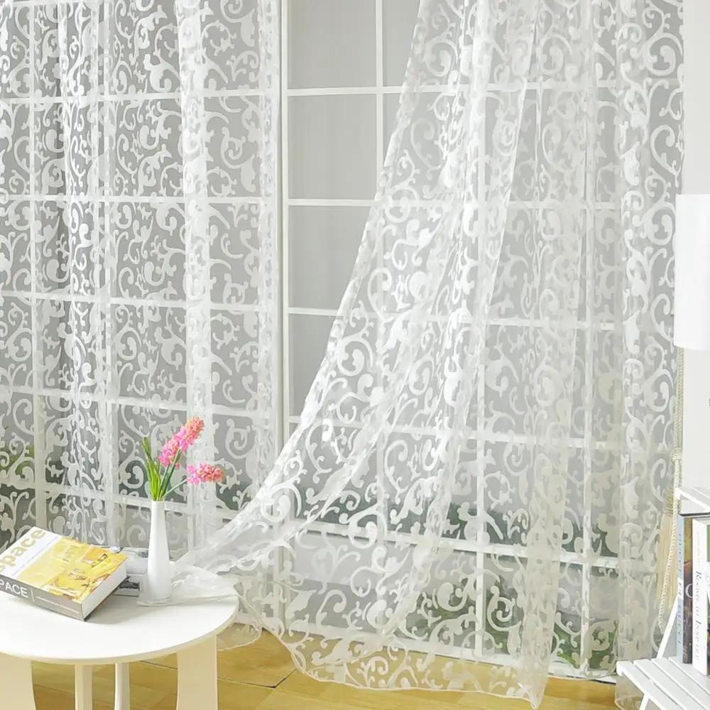 Тюль NAPEARL с цветочным рисунком прозрачная ткань для штор тюль кружевные шторы|cloth