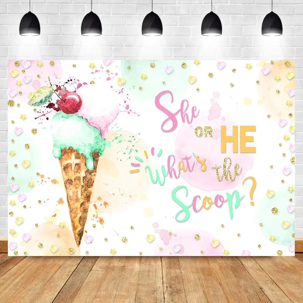 

Фон для фотосъемки с изображением мороженого пола девушки или мальчика