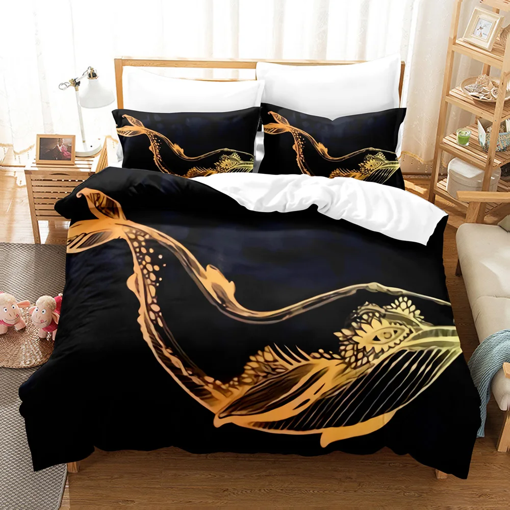 

Dolphin Shark Bedding Set Single Twin Full Queen King Size Ocean Fish Bed Set Kid's Kid Bedroom Duvetcover Sets 3D Print 06