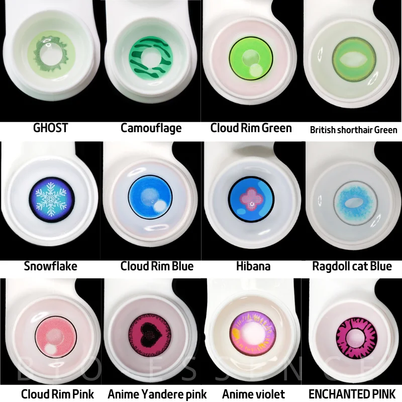

Bio-essence 1 Pair Cosplay Color Contact Lenses for Eyes Anime Accessories Pink Lenses Green Eye Lenses Blue Eye Contact Cosplay