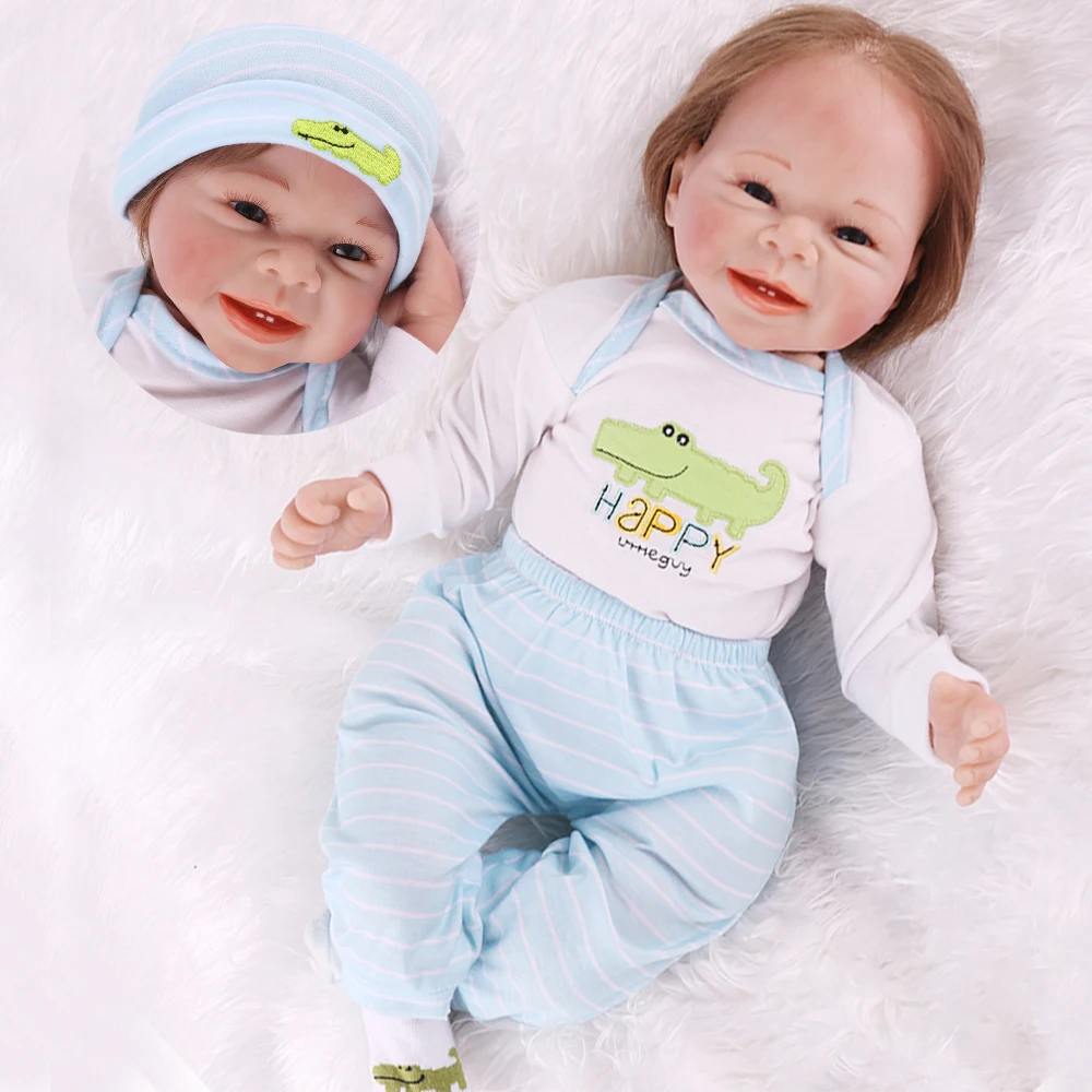 Bebes reborn 22 дюймов 55 см силиконовые куклы reborn baby boy NPK брендовые модные куклы reborn Оптом Детские Подарочные игрушки куклы