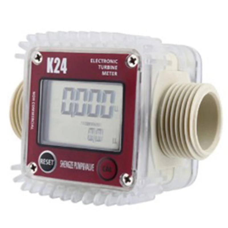 

Цифровой ЖК-дисплей K24 Турбинный Расходомер Датчик расхода топлива тестер для химических веществ морской воды Жидкость расходомеры измери...