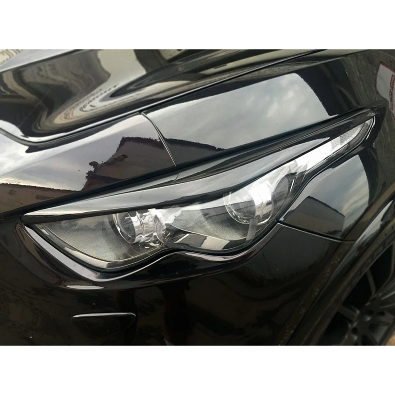 Накладки на фары реснички брови веки для Infiniti FX 2 2008 2011 ABS пластик тюнинг накладка