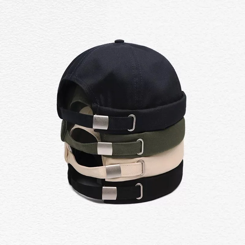 

Spring and autumn new cotton landlord hat men women street tide models solid color melon hat Korean version of the dome leisure