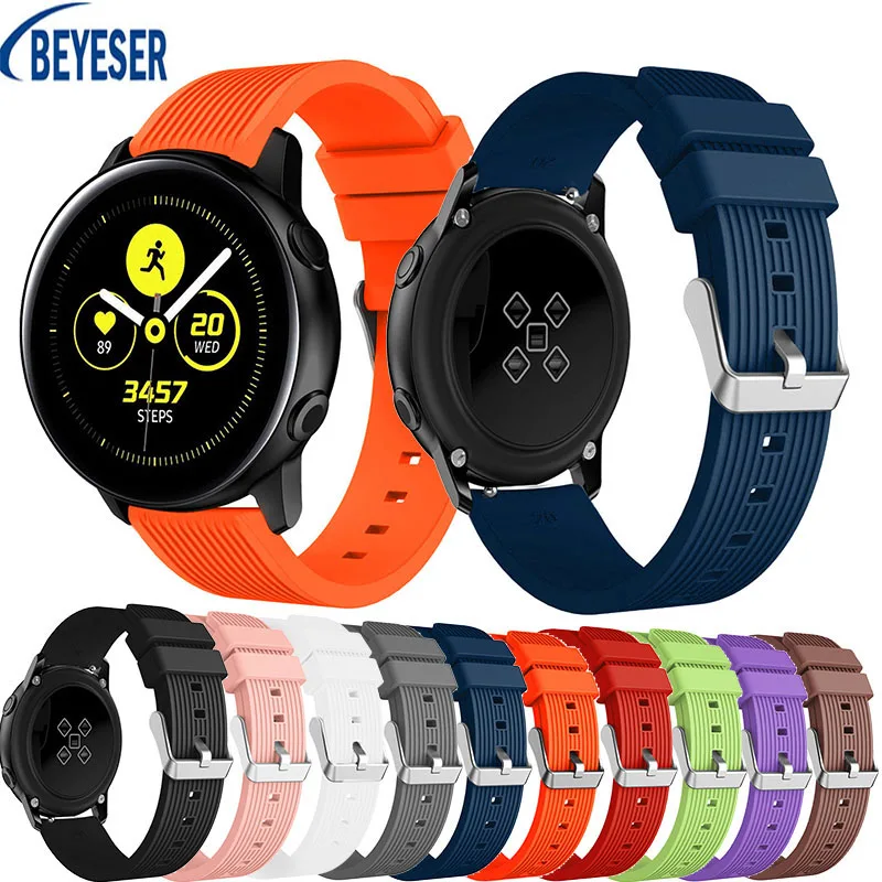 Оригинальный силиконовый спортивный ремешок для Galaxy watch 20 мм умных часов Samsung