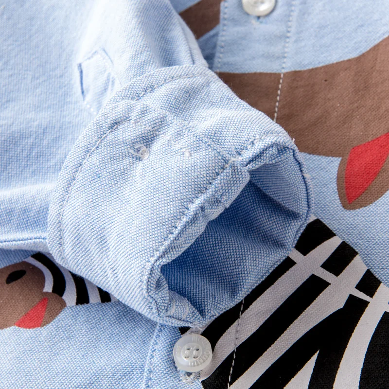 Детская хлопковая рубашка с длинным рукавом рисунком Джокера для мальчиков