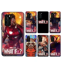 marvel what if for huawei mate 10 20 x 5g 30 40 rs lite p smart pro plus 2018 2019 2020 2021 z s black phone case