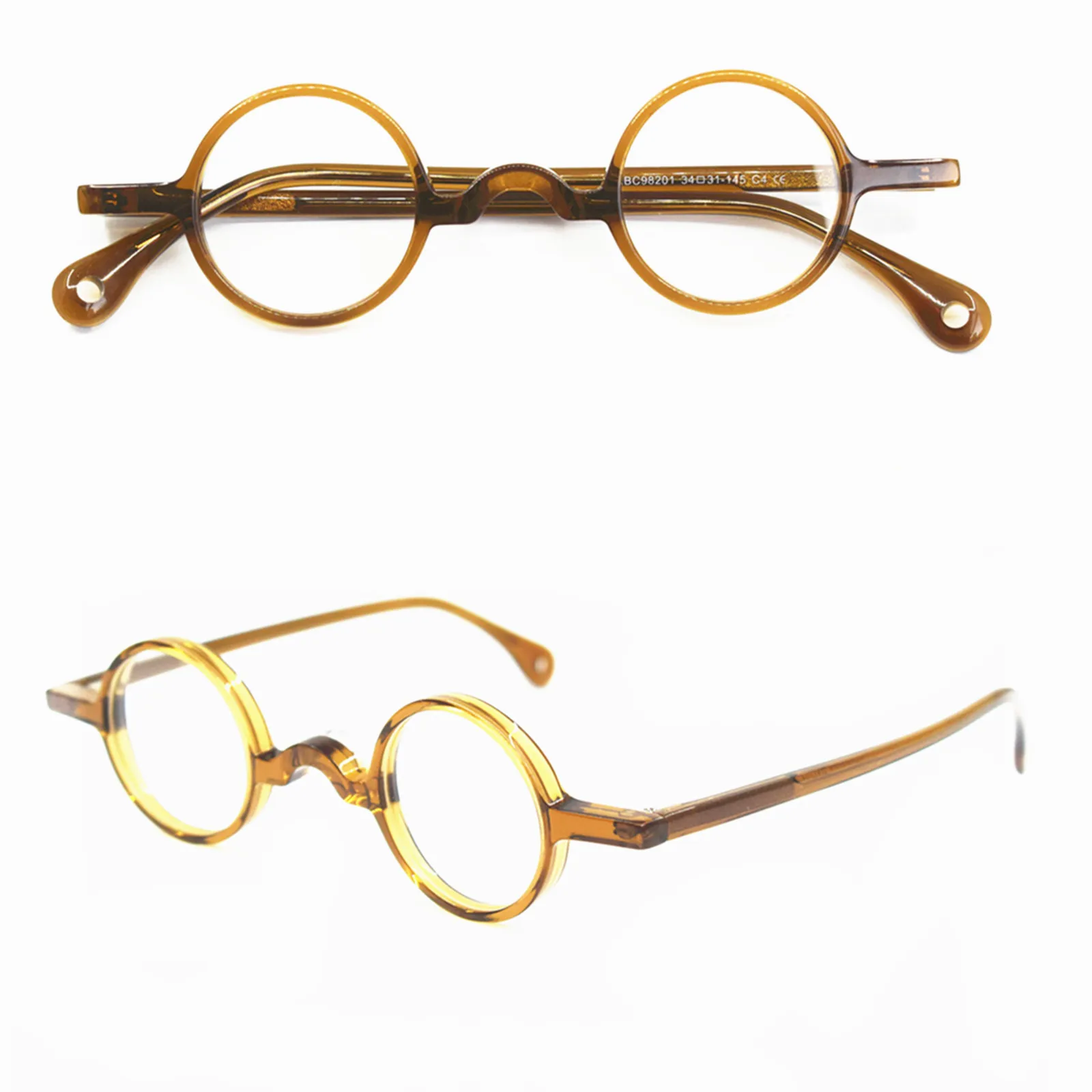 

BETSION High Quality Acetate Creative Small Round Eyeglasses Fashion Men Women Miopia Prescription Eyewear