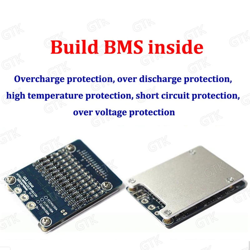 GTK 24 в 3000 А · ч аккумулятор лто литиевый титанат с bluetooth BMS для Вт солнечной