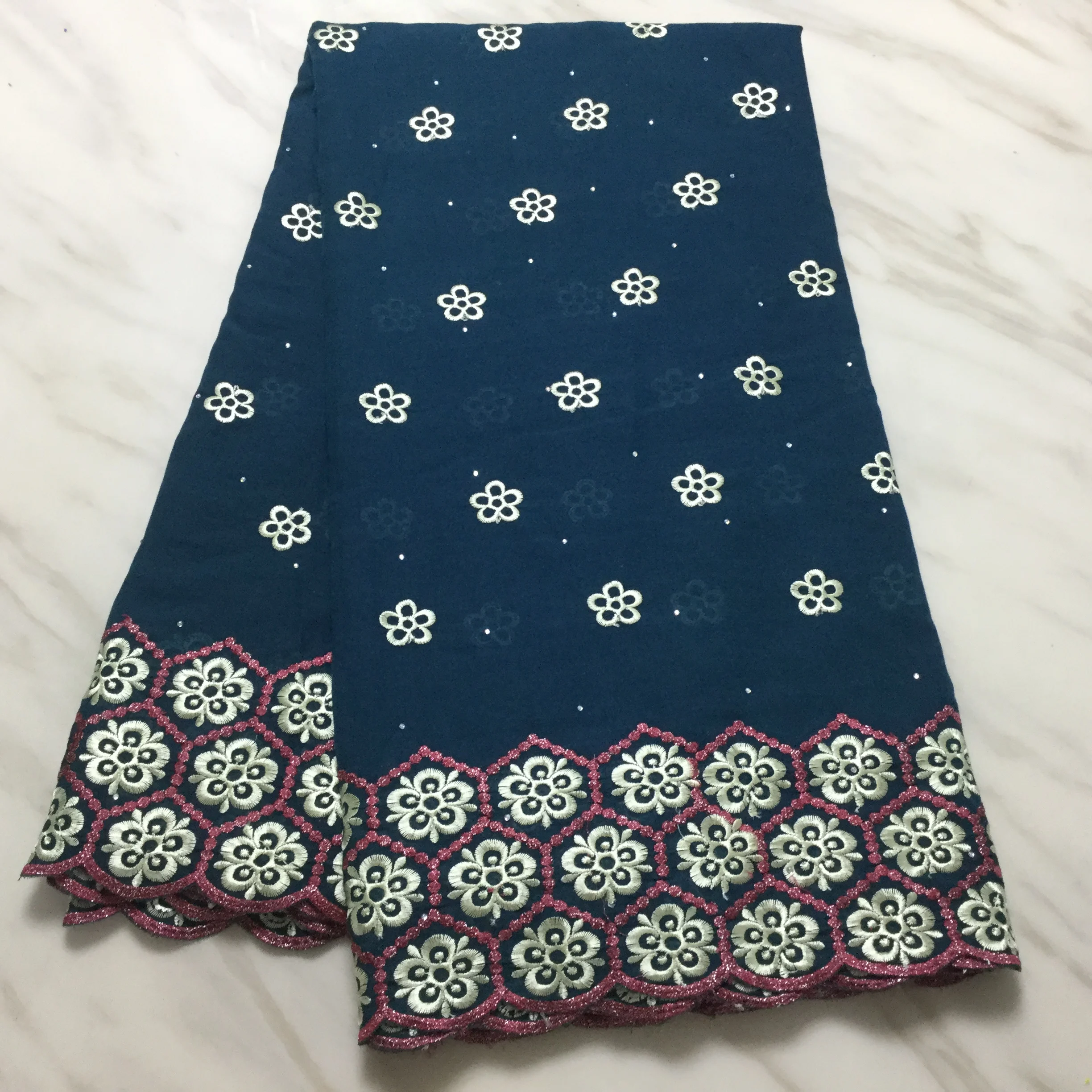 5 yard Swiss lace fabric 2019 latest heavy stones embroidery African cotton fabrics voile popular Dubai style FP1012 | Дом и сад