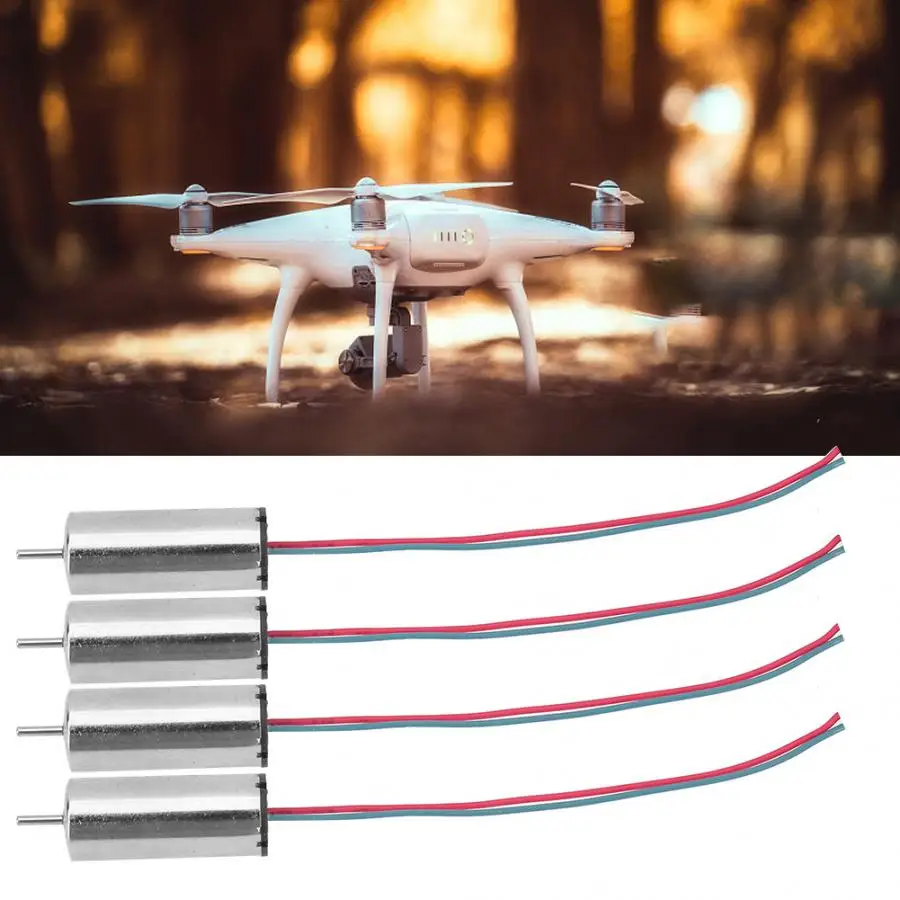 

4 pcs Drone Motor Micro Coreless Motor 3V 44000RPM High Speed Low Consumption Hollow Cup Motors For DIY Aircraft