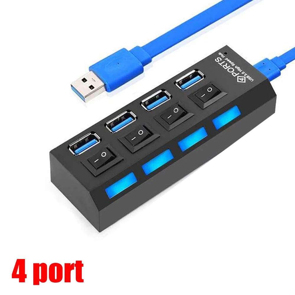 Концентратор USB 3 0 расширитель несколько портов концентратор с адаптером питания