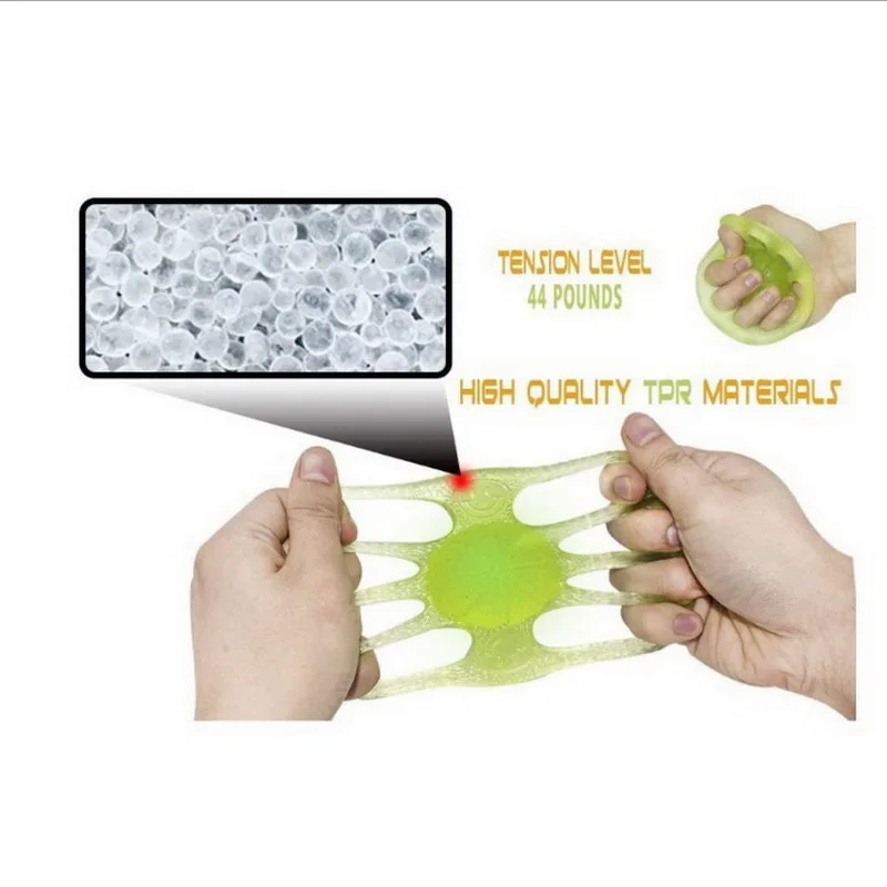 

High Density Silicone Grip Device Office Exercise Finger Soft Hand Grip Ring Prevent Mouse Hand Rehabilitation Training