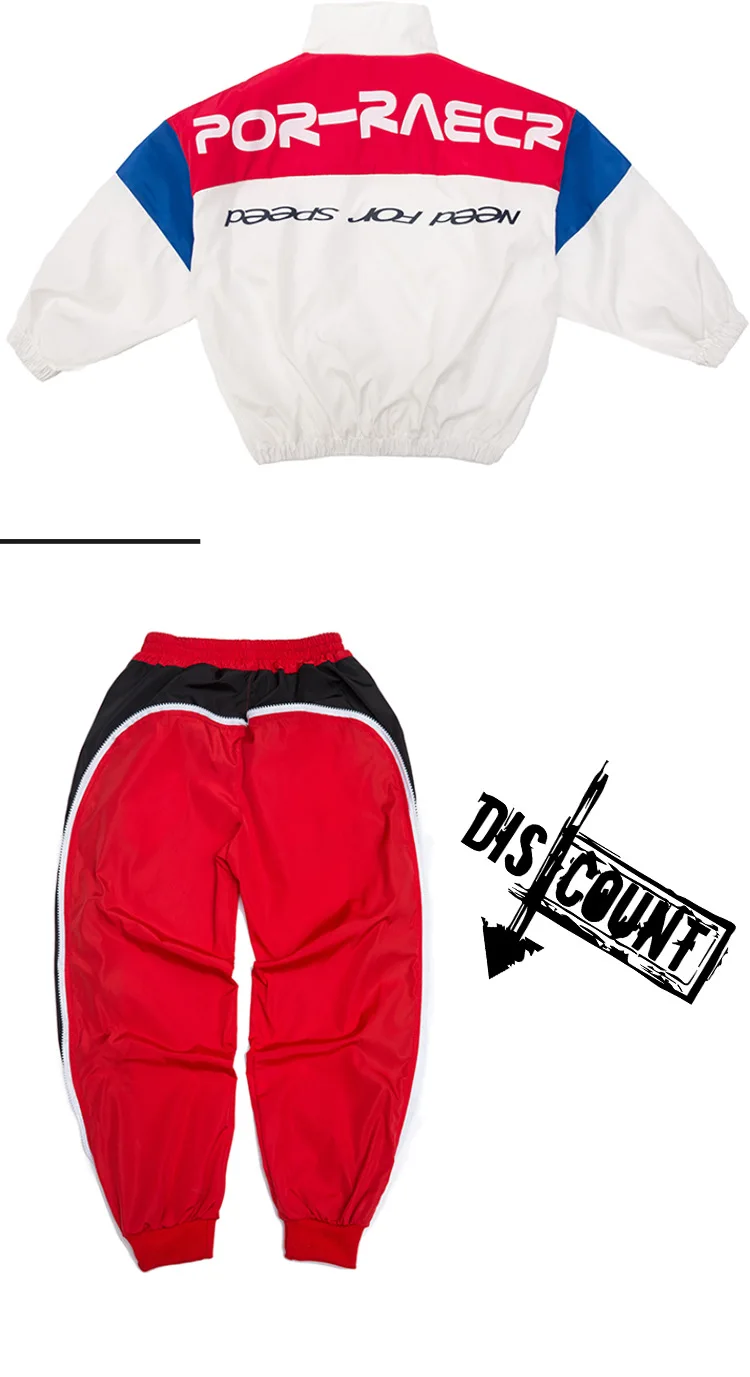 Корейская версия свободная куртка и брюки джазовый костюм детская танцевальная