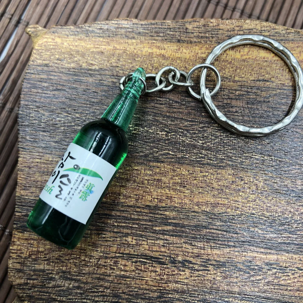 

Resin Keychain Wine Bottle Mineral Water Beverage Bottle Water Cup Coffee Cup Beer Glass Biscuit Key Ring Alloy Handmade Charm