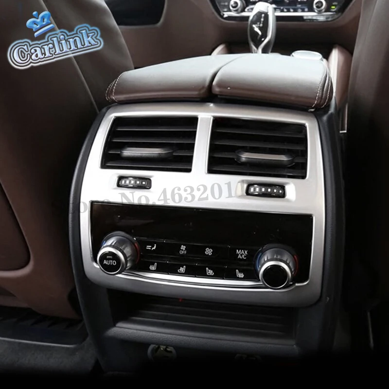 

For BMW 5 Series G30 2017 2018 ABS Matte Car sticker Rear air conditioner outlet panel Cover Trim car styling accessories 1pcs