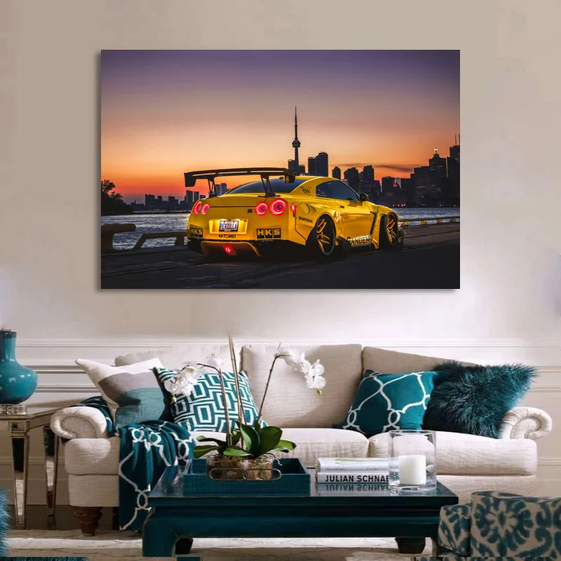 

Supercar Nissan GTR, Настройка спортивных автомобилей, настенная фотокартина на холсте для декора гостиной