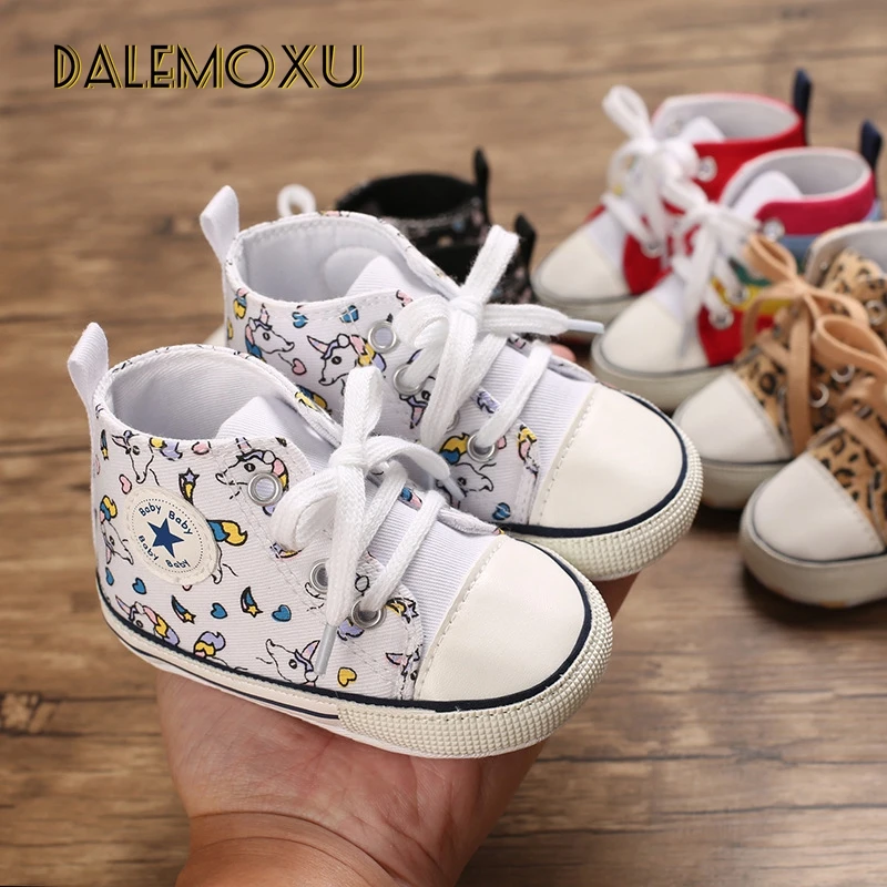 Кроссовки для новорожденных мальчиков и девочек хлопок мягкая нескользящая