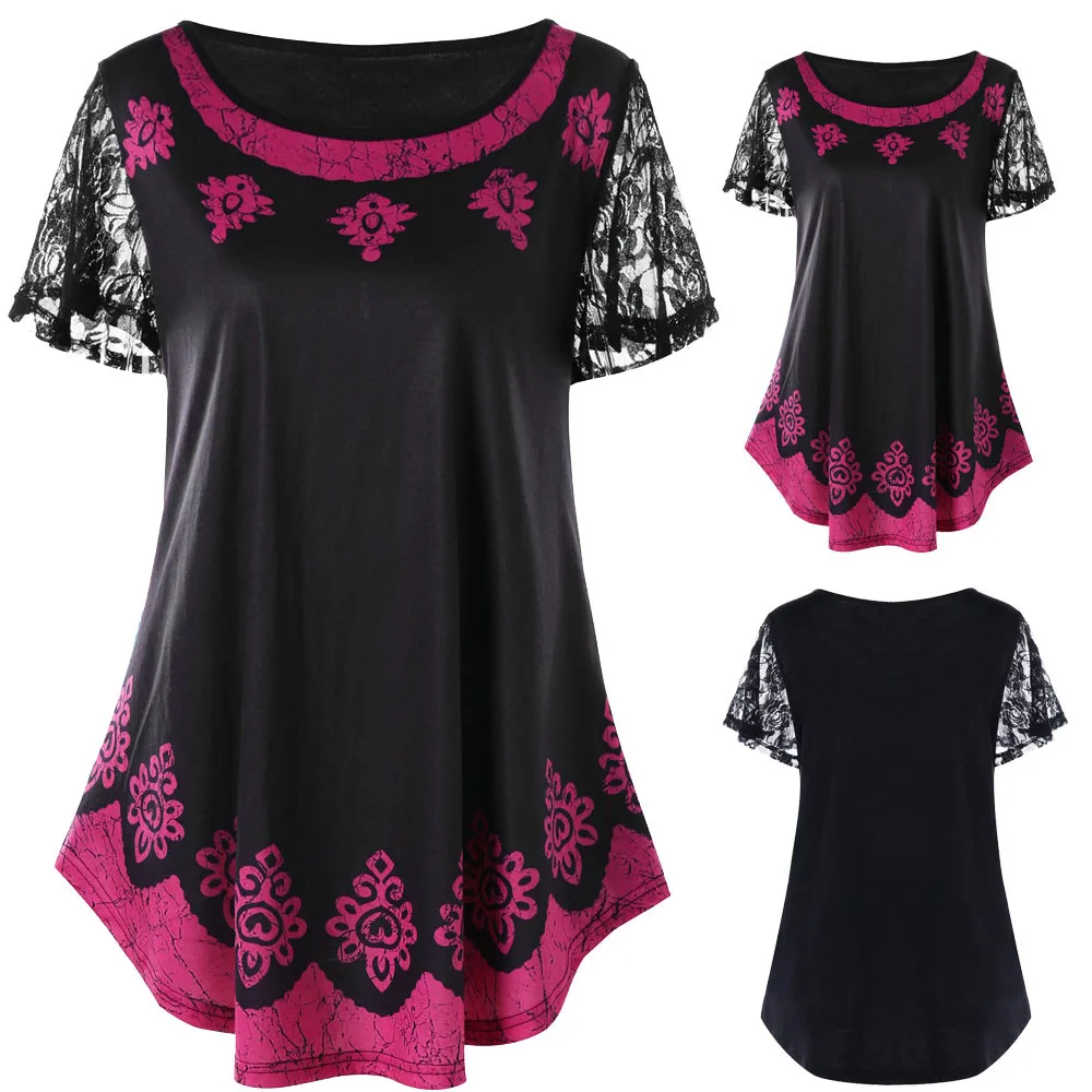 Стильный бар 2019 кружевная Лоскутная Блузка винтажные женские Топы Женская