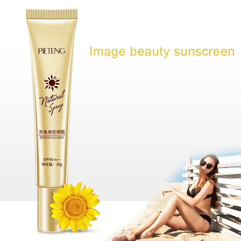 Солнцезащитный крем Sunblock с SPF 45 увлажняющий антивозрастной WH998 | Красота и