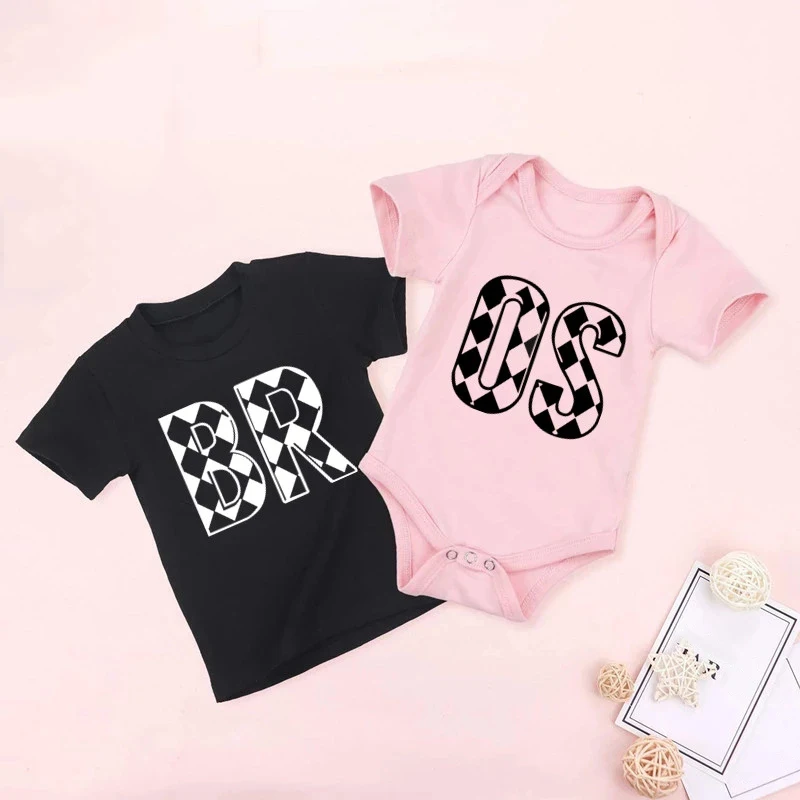 Conjunto de ropa para Hermanos, ropa para ni&ntilde;os, regalo para beb&eacute;-3