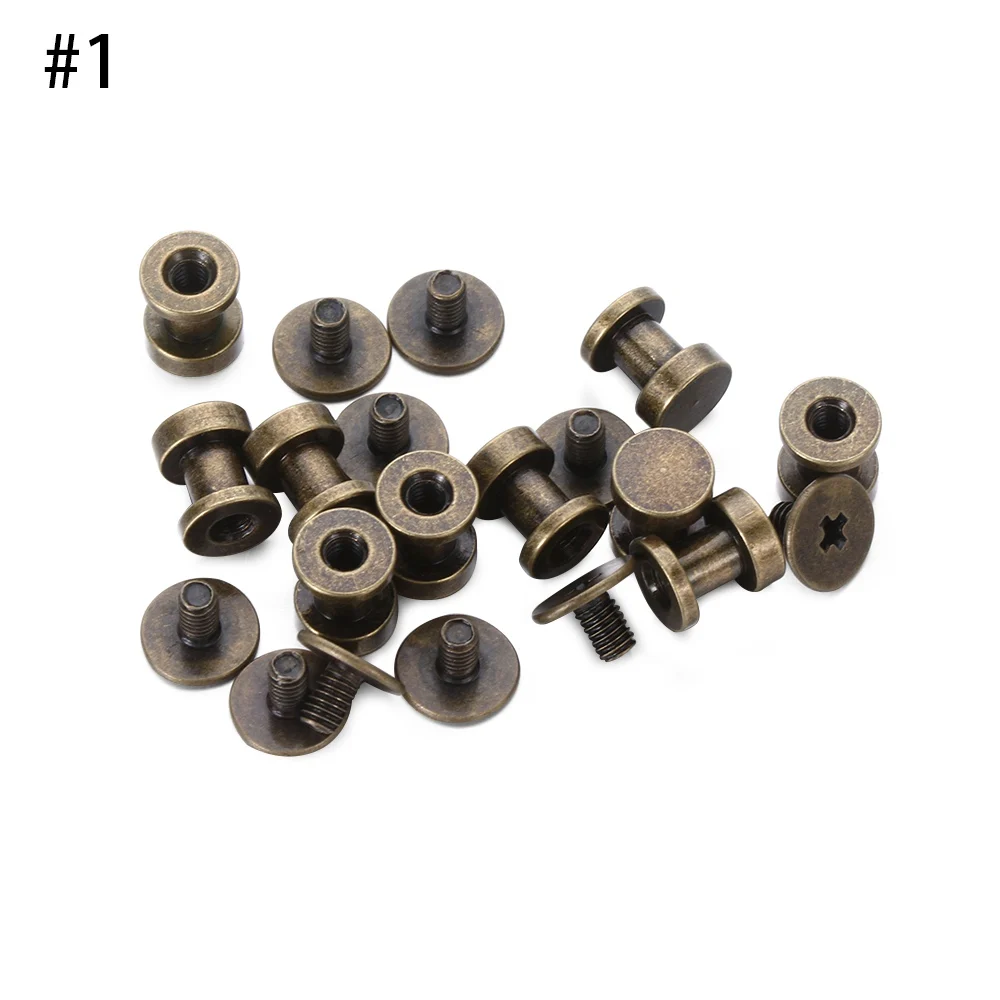 20 шт. 7 мм кожаный чемодан металлическое ремесло Твердые винты с заклепками