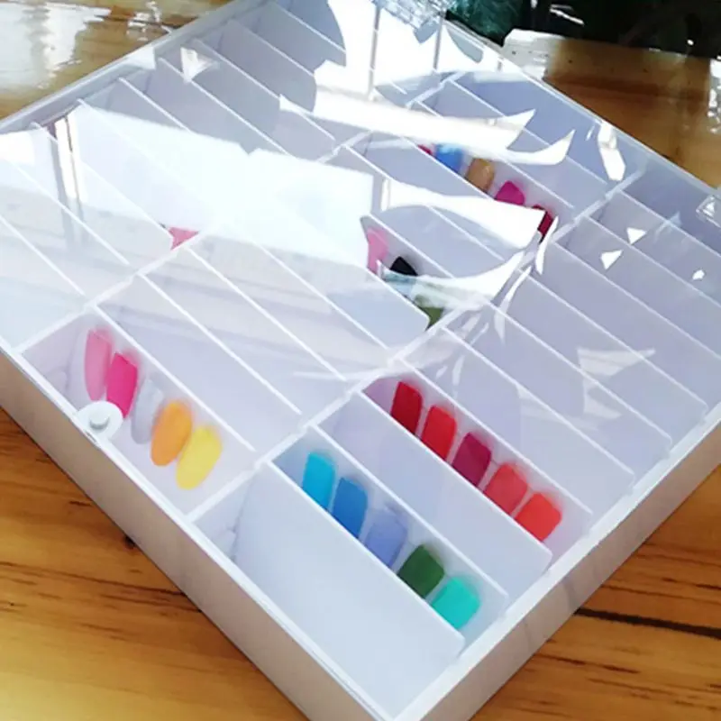 

Fake Nail Tips Storage Box 30 Compartments Nails Art Decoration Container Display Case