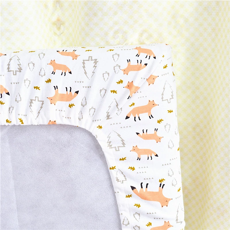 Простыня для детской кроватки новорожденных из чистого хлопка натяжная простыня