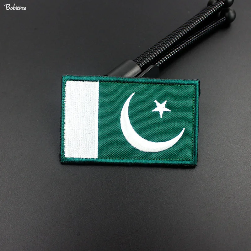 Патчи с пакистанским флагом баннеры вышитые петли крючком 3D наклейки на одежду