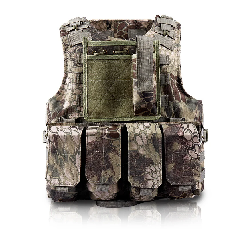Тактический жилет, военная техника, штурмовой Жилет Molle Airsoft, верхняя одежда, охотничий Камуфляжный жилет, боевой жилет - Цвет: Green Python