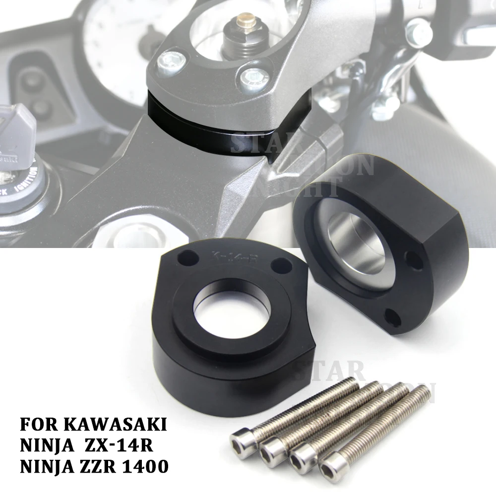 

Handlebar Riser Spacer Kit For Kawasaki Ninja ZX-14R ZX14R ZX 14R ABS 06-2018 Ninja ZZR 1400 08-11 Handle Bar Riser Mount Clamp