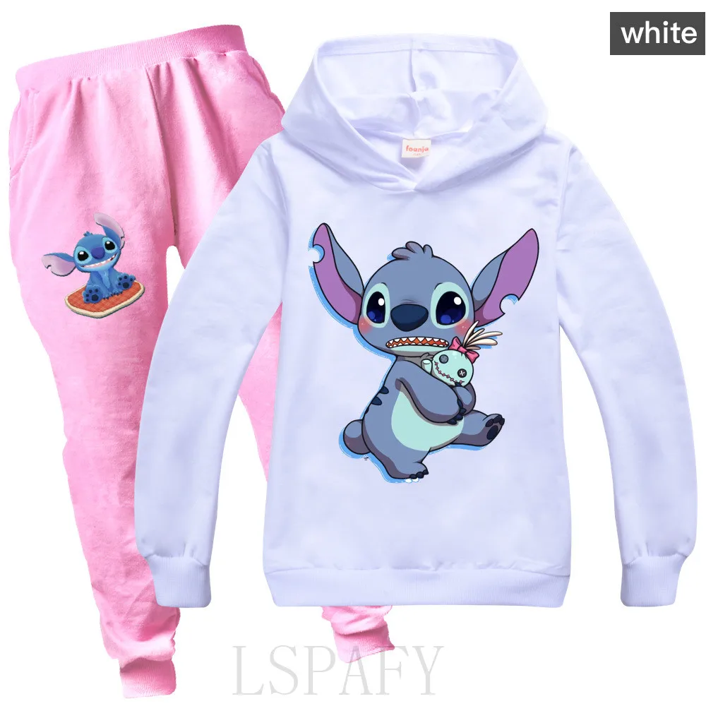 Новинка Осенний повседневный комплект одежды для девочек толстовка + штаны