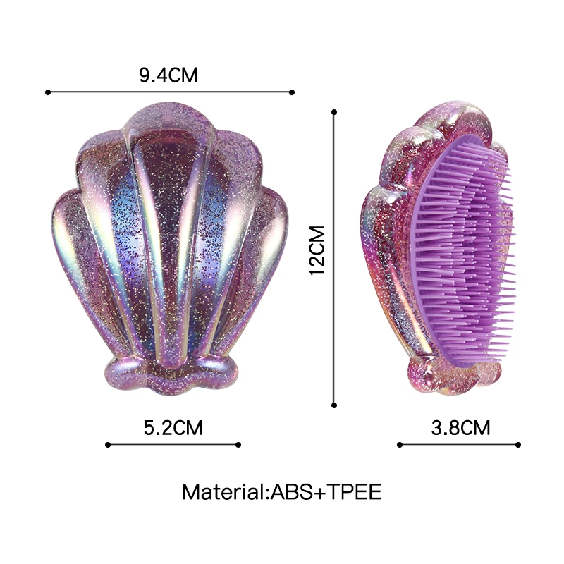 ROUFEI Красота блеск Стиль гребень в форме ракушки волос расческа для