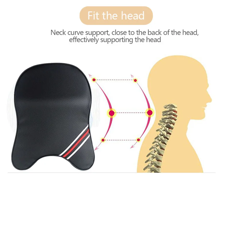Подушка для автомобильного подголовника из ПУ кожи подушка шеи хлопка с эффектом