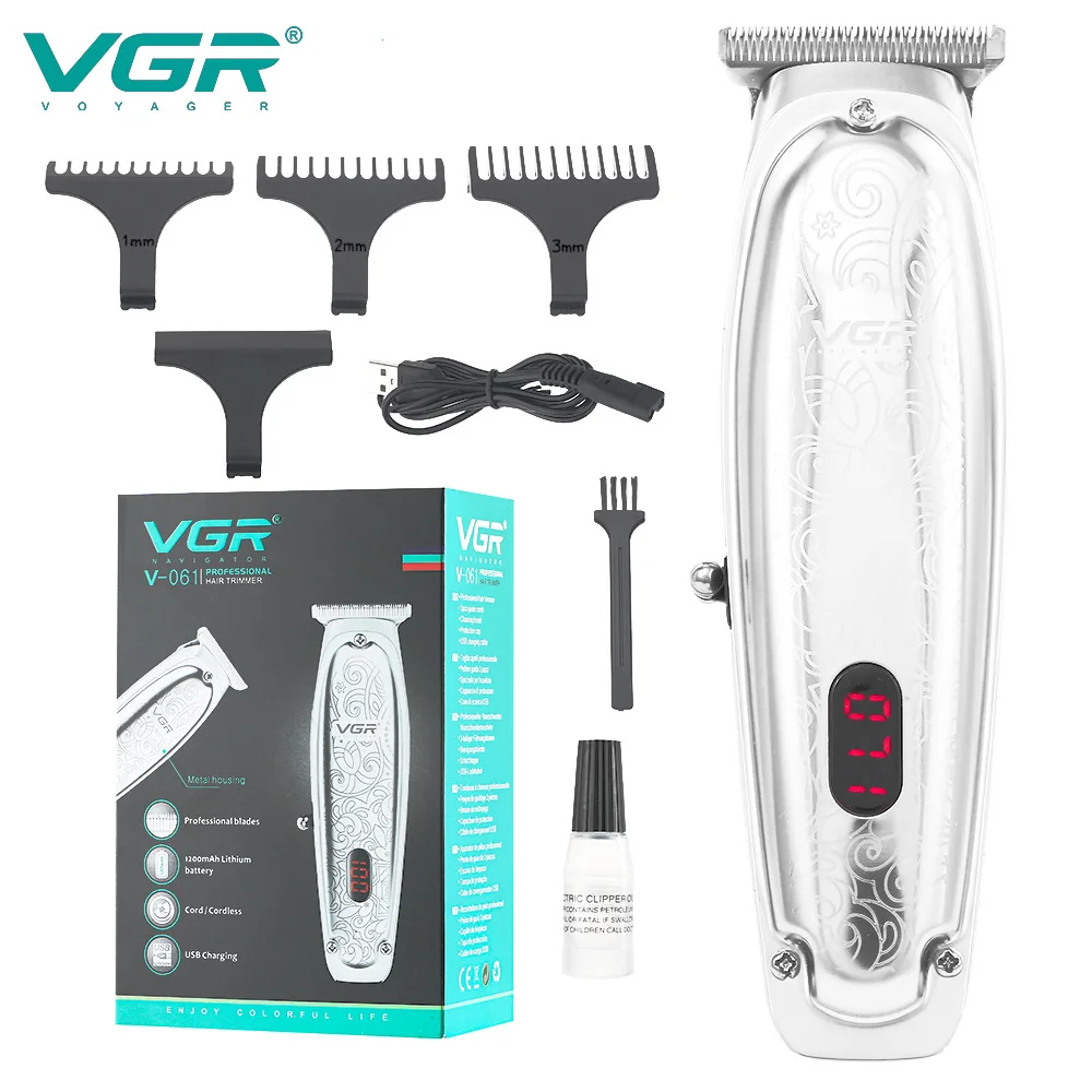 

VGR Professional Hair Trimmer Electric Hair Clipper Beard Clipper Men Beard Trimmer Hair Cutting Machine Hair Cut LED Display
