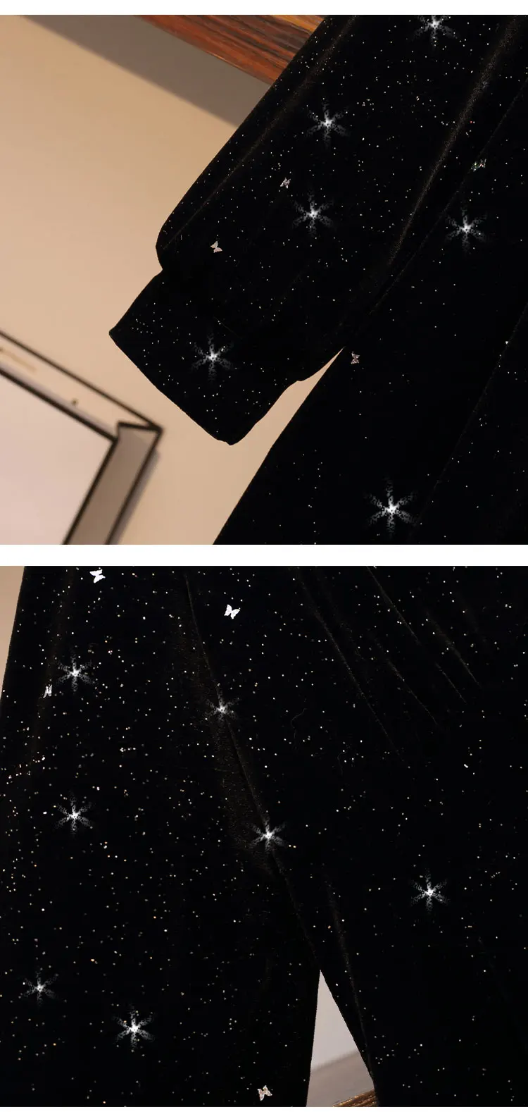 Женское бархатное платье с V-образным вырезом и длинным рукавом - купить по