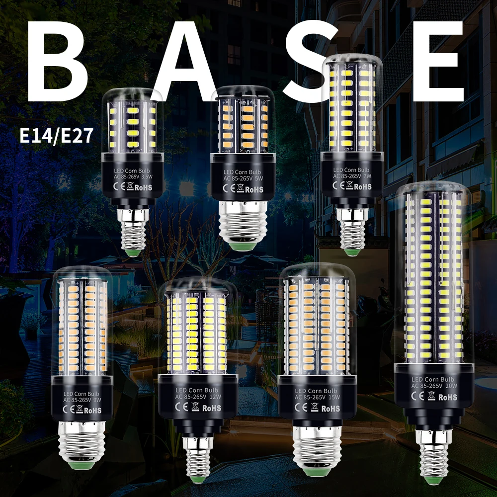 

220V LED E27 Corn Lamp E14 Candle Bulb B22 Spotlight 240V Lampada Led Bombillas For Home Chandeliers 3.5W 5W 7W 9W 12W 15W 20W