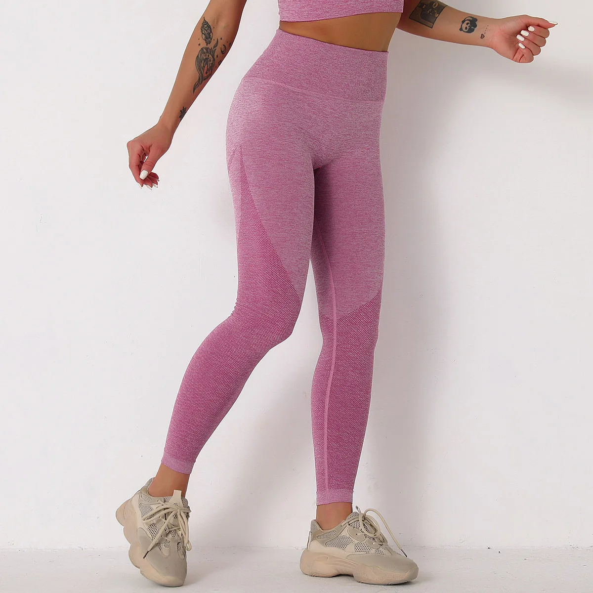 

New Seamless Push Hip Sports Pants Women's Fitness High Waist Knit Legging Pants Gym Sexy Hips Female Leggings Women Workout