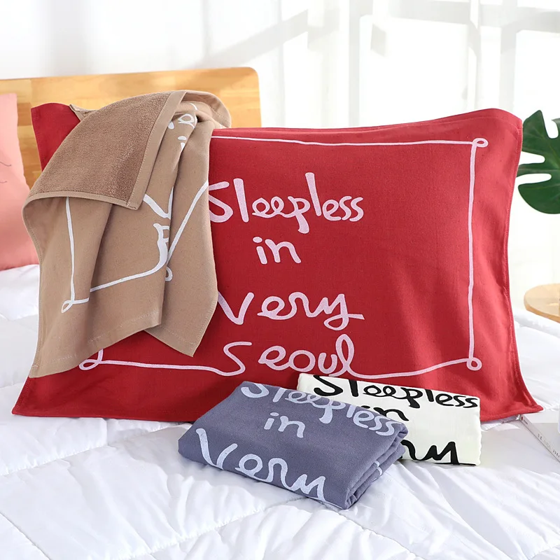 

202new100% хлопчатобумажное полотенце для подушки, хлопковое мягкое и дышащее полотенце для подушки, подарки за рубежом, декоративные подушки д...