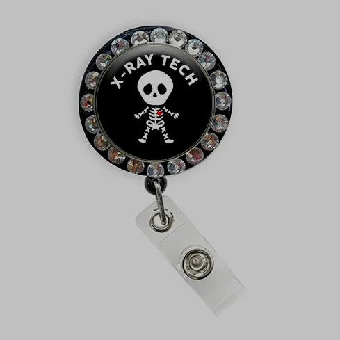 

Retractable id badge reel Xray Tech Skeleton