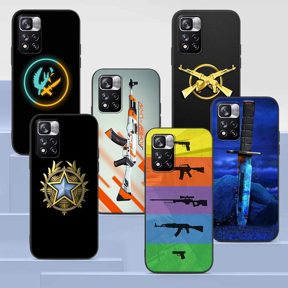 

CS GO Case for Xiaomi Redmi Note 9S 9 8 10 11 Pro 9C 9A 7 8T 7A 8A 6A 6 10S Black Soft Silicone Cell Phone Cover Game Coque