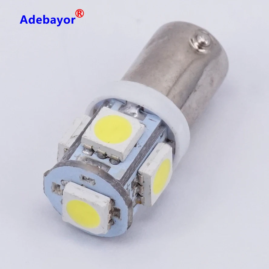 30 шт . ba9s T11 T4W H6W 363 Белый 5050 SMD 5 светодиодный 233 Кепки байонетный свет лампы AC/DC 12V