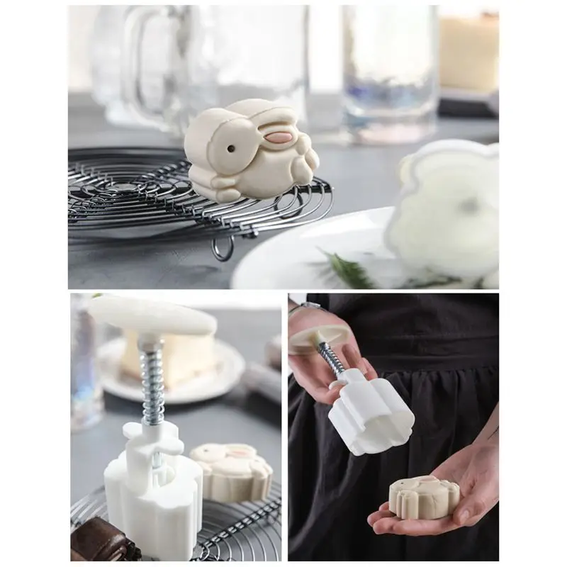 50 г цилиндрическая форма для лунного торта с 3D ручным прессом выпечки Луна сделай