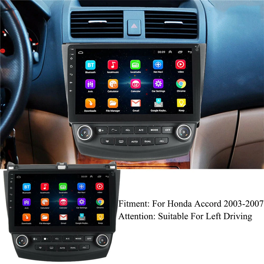 Для Honda Accord 2003 2007 четырехъядерный 10 1 ''Android 9 автомобильное стерео радио GPS