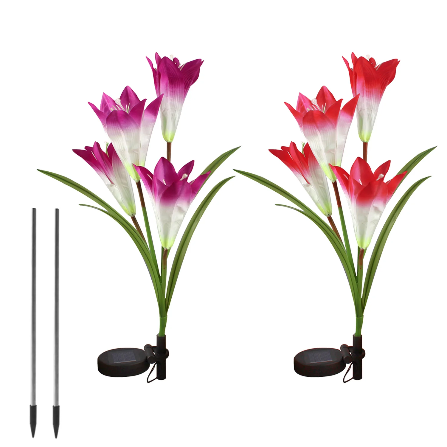 Садовый светильник на солнечной энергии водонепроницаемый 2 шт.|Светодиодные